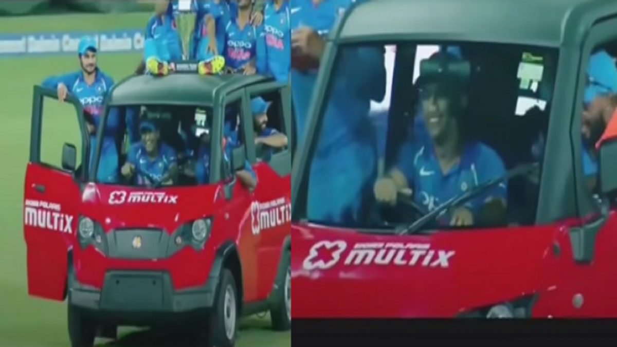 Video of Mahendra Singh Dhoni driving the car
