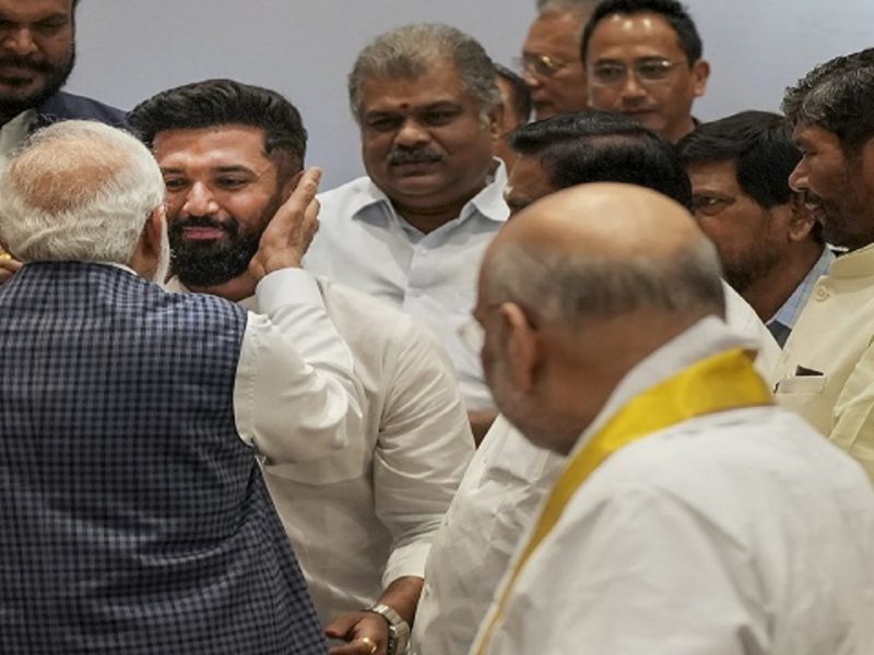 PM Modi hugs Chirag Paswan