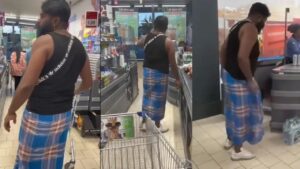 Man Wearing Lungi In Mall