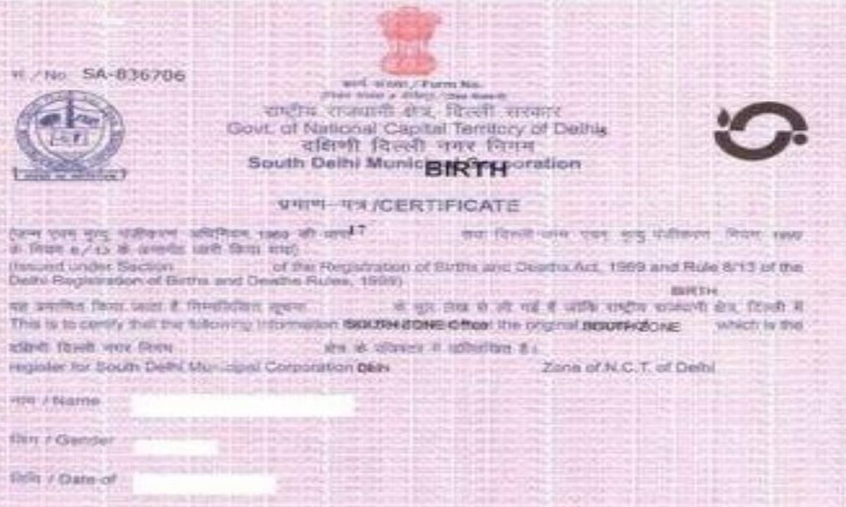 Birth Certificate Single Document