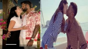 Hardik Pandya seen kissing Natasha