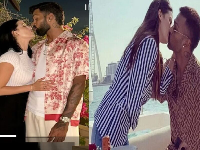 Hardik Pandya seen kissing Natasha