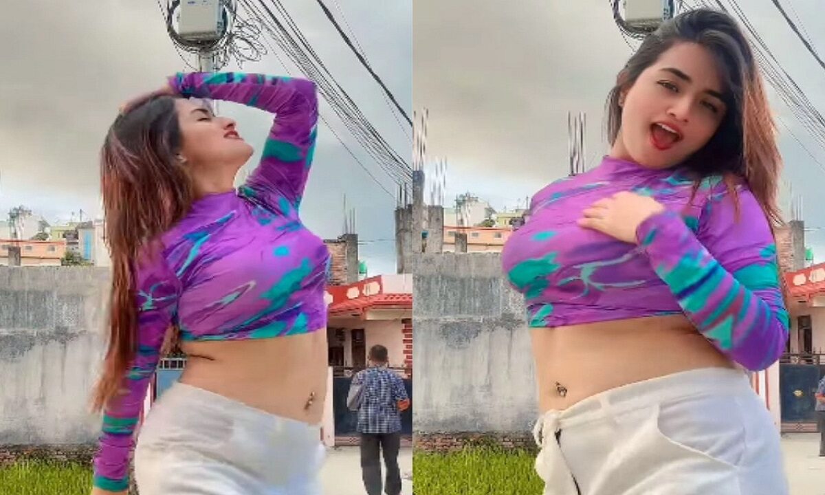 The girl danced on the song 'Ding Dong'