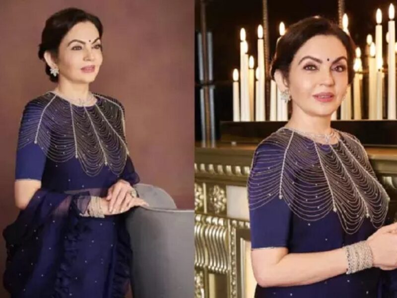 Nita Ambani stone sari