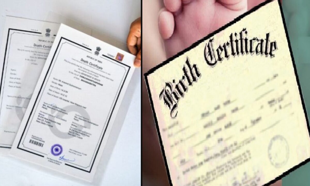 birth and death certificate