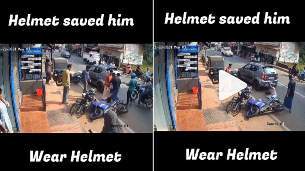 Life saved due to helmet