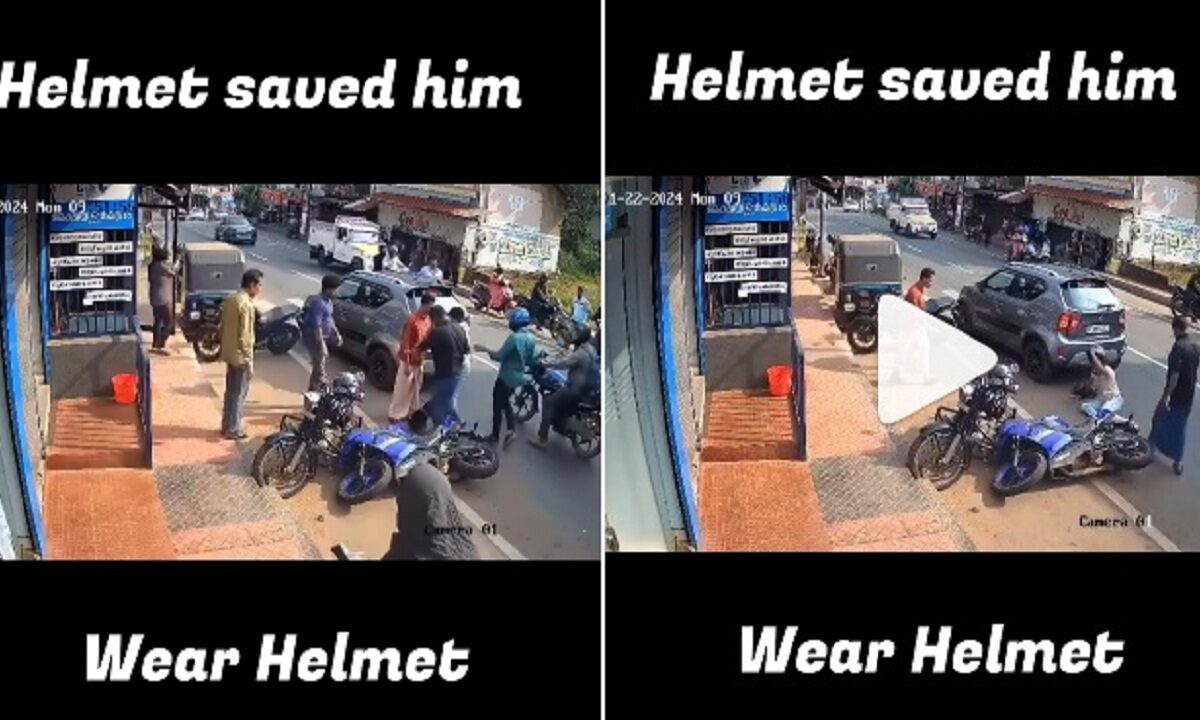 Life saved due to helmet