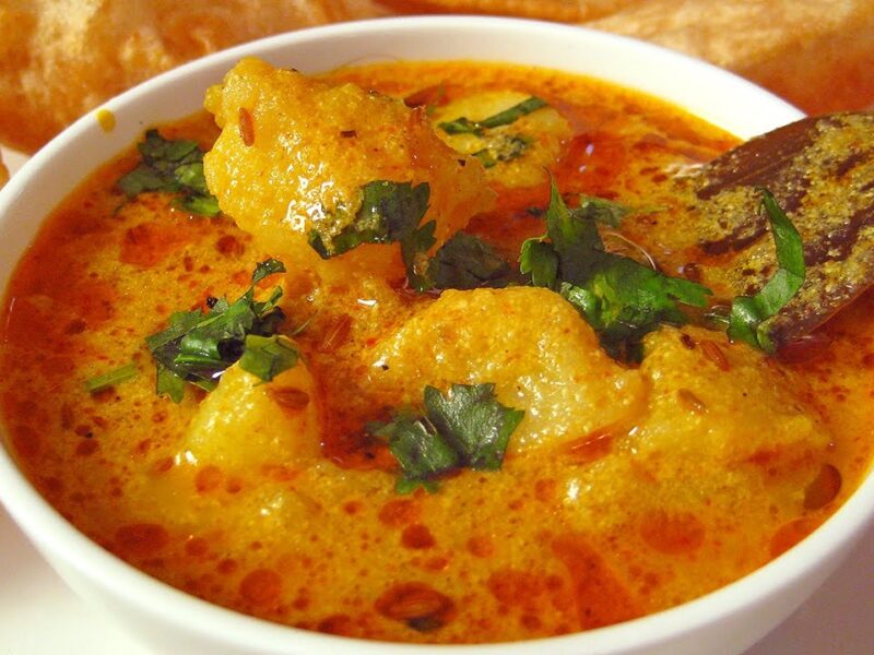 curd potato curry