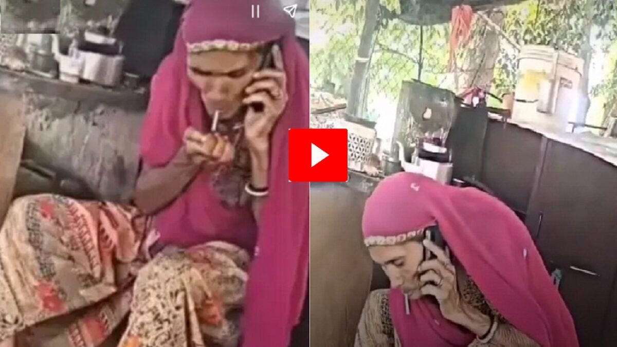 women lighting beedis video