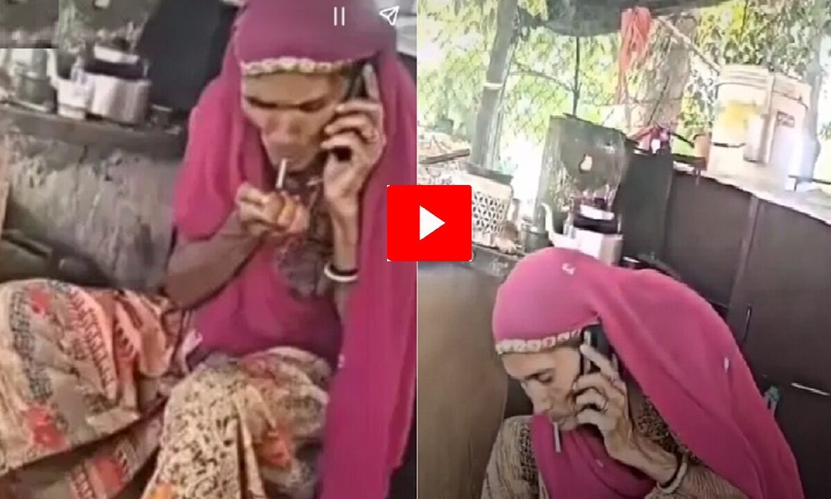 women lighting beedis video