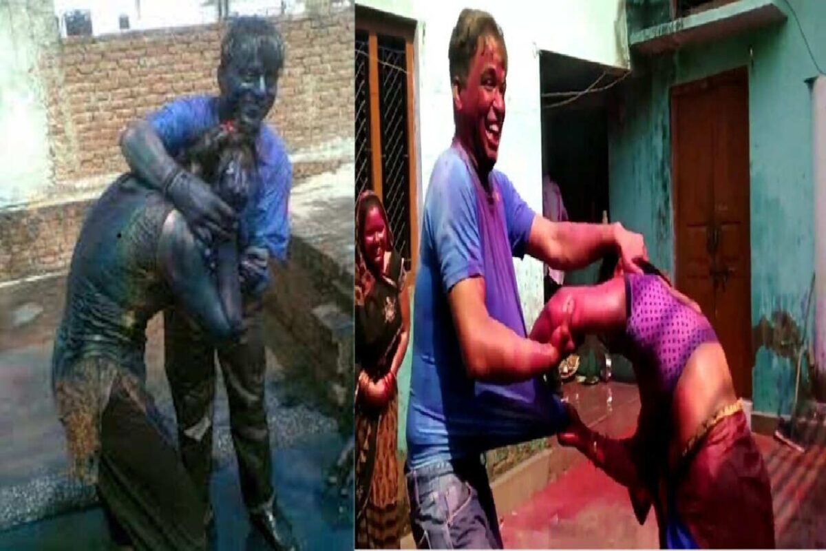 Holi of brother-in-law and sister-in-law