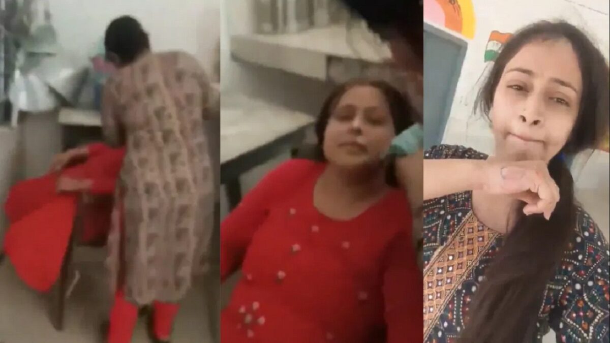 Principal was getting facial in school