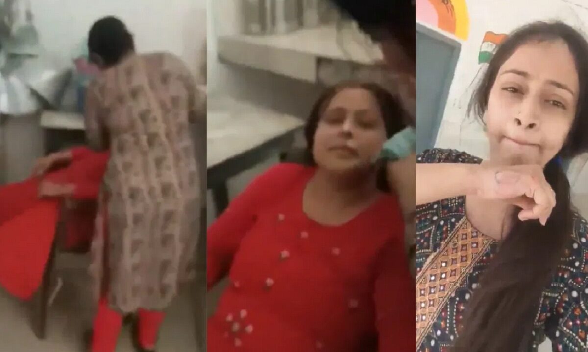 Principal was getting facial in school