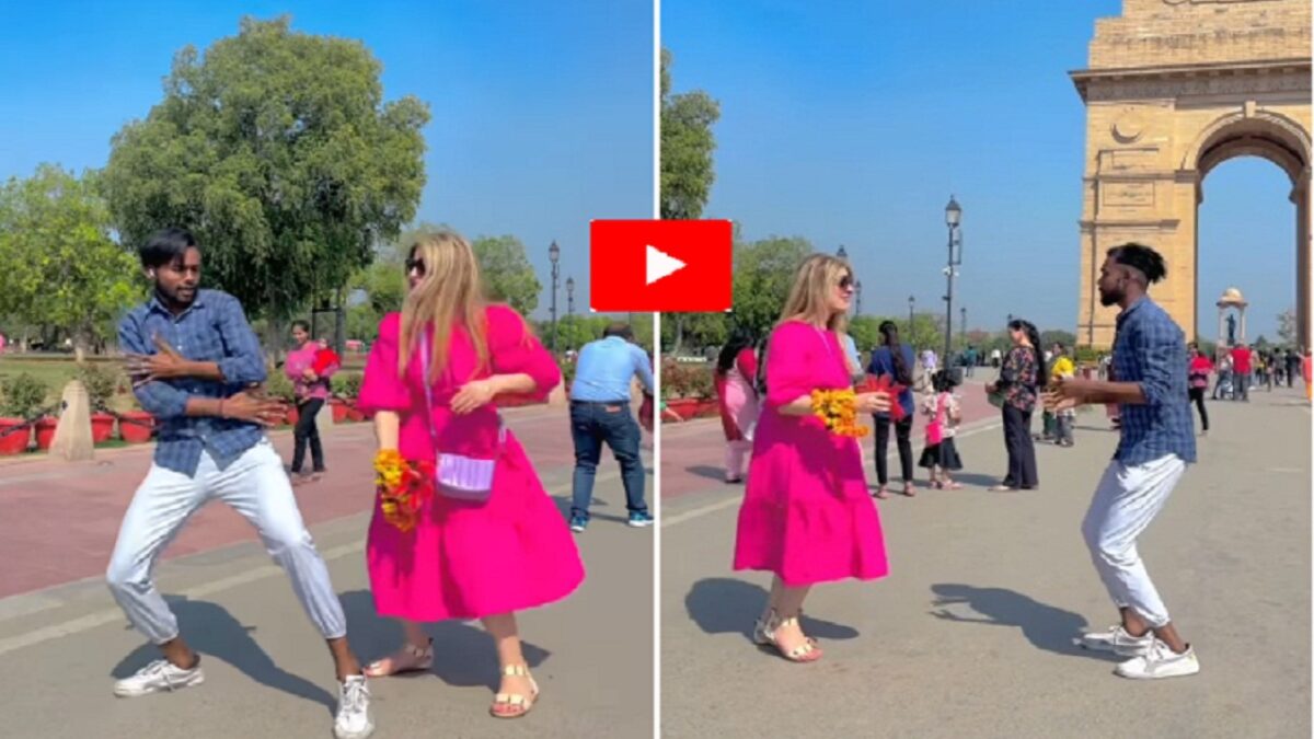 Russian girl dance on Bhojpuri song