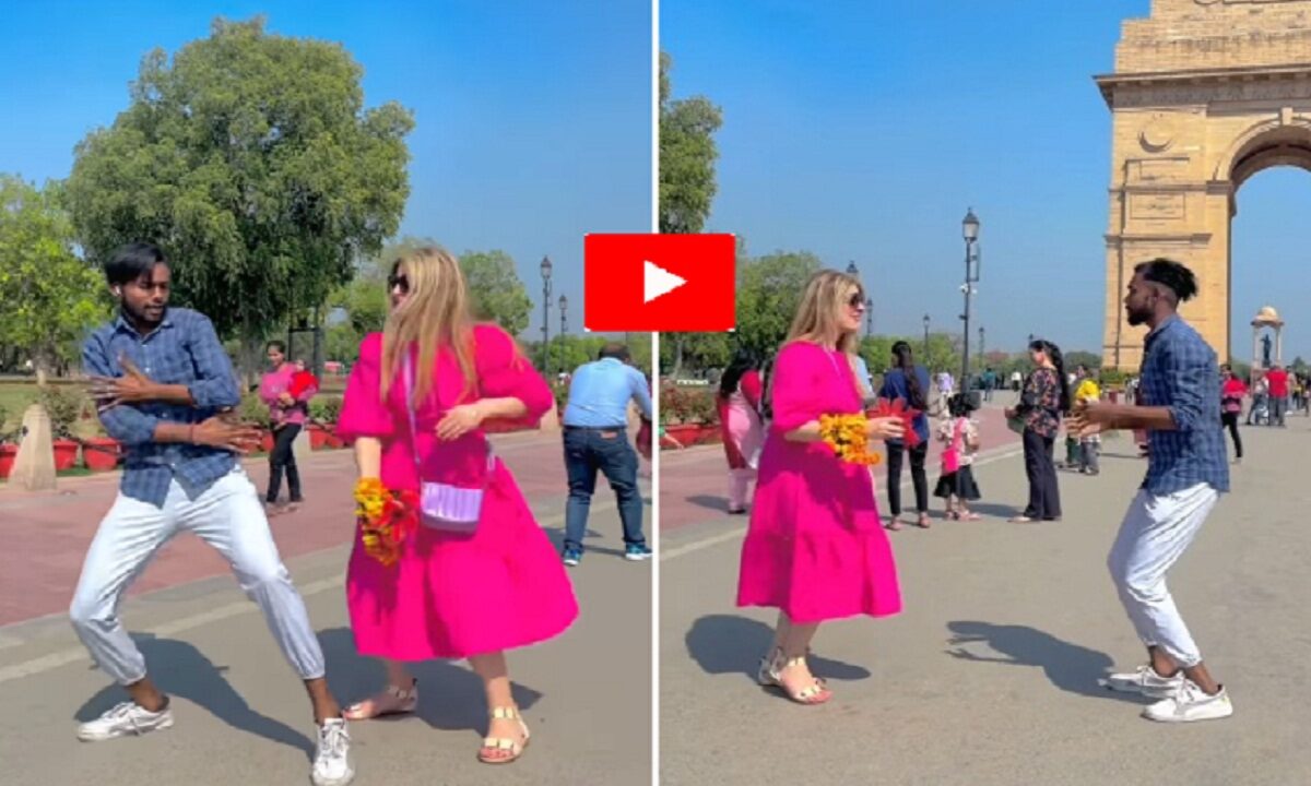 Russian girl dance on Bhojpuri song