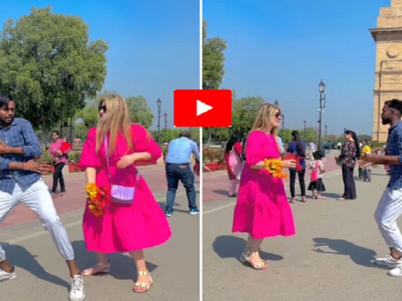 Russian girl dance on Bhojpuri song