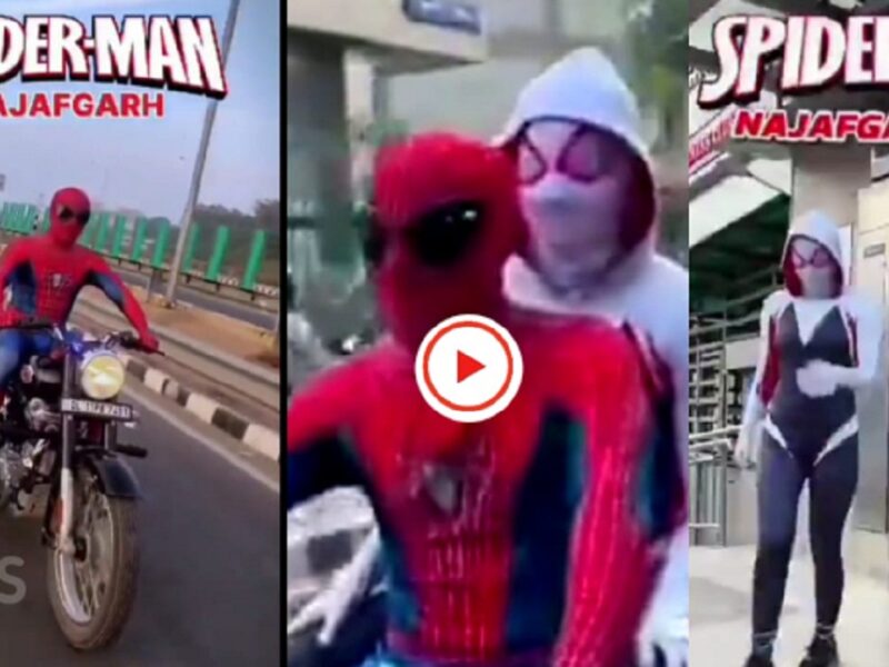 Spiderman on the bike