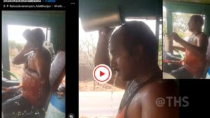 Truck driver takes bath