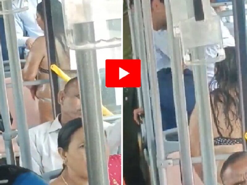 bikini Girl in delhi bus