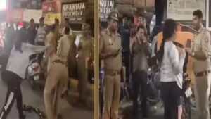 Policemen upset with woman