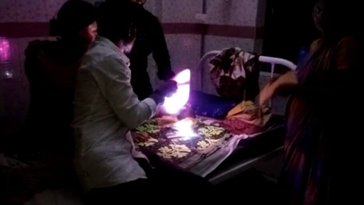 the delivery was done in torchlight