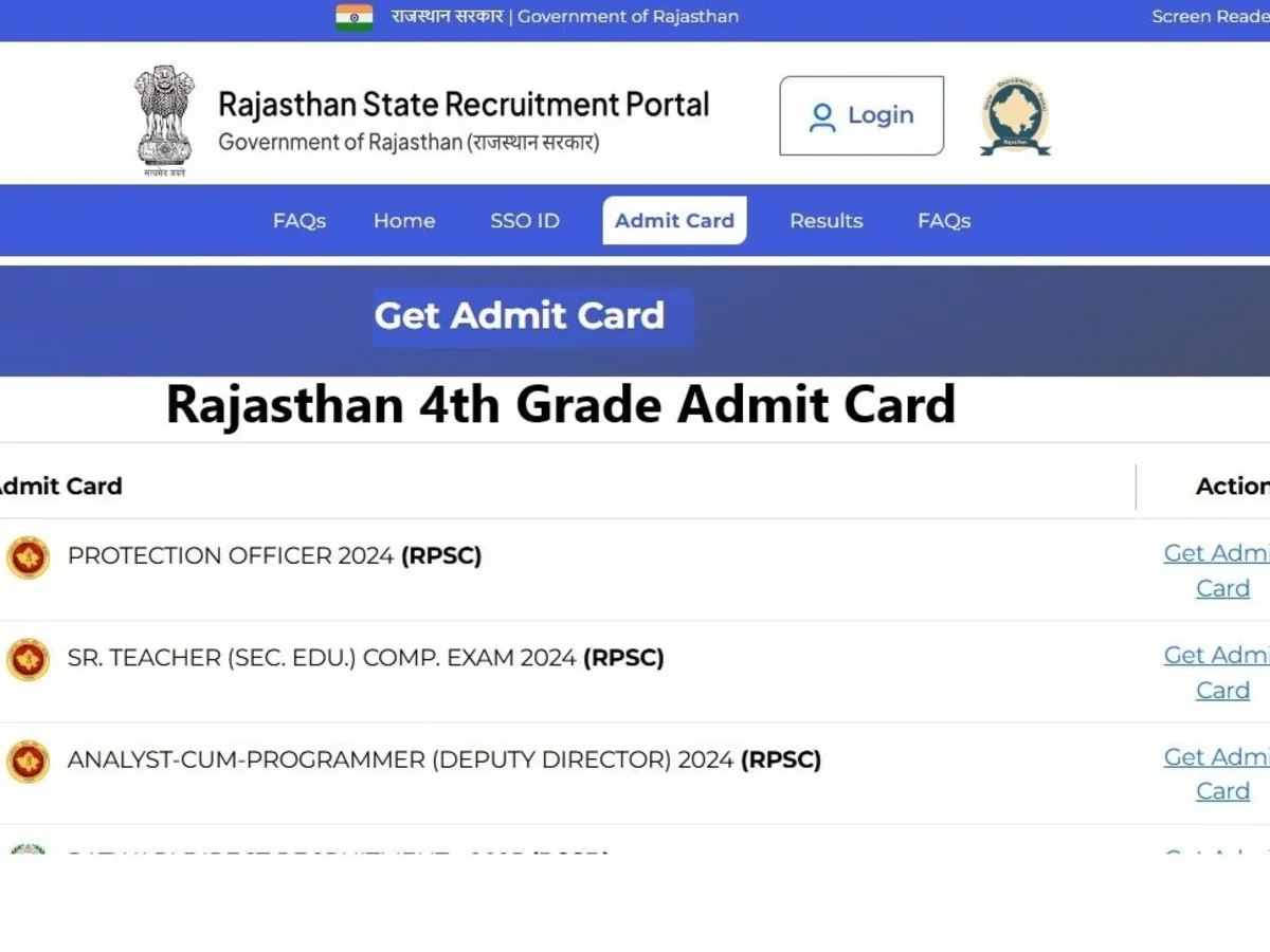 RSSB Class 4 Admit Card 2025 Out 